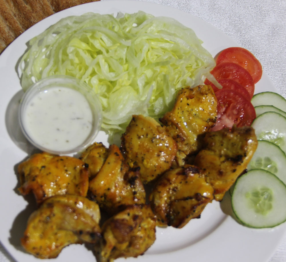 Chicken Kabab with Naan